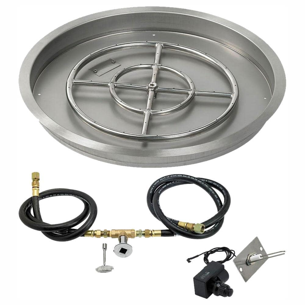 Fire Pit Pan With Spark Ignition Kit, Gas Fire Pit Parts