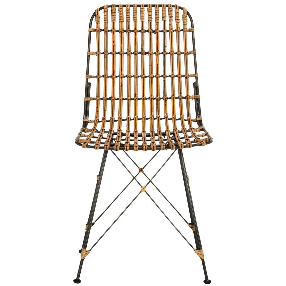 Transitional Windsor Low Slat Side Chair in Natural Brown Wash