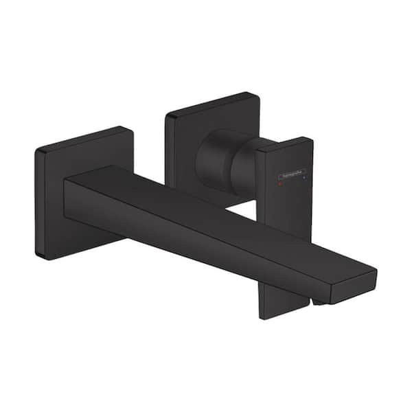 Metropol Single Handle Wall Mounted Faucet in Matte Black