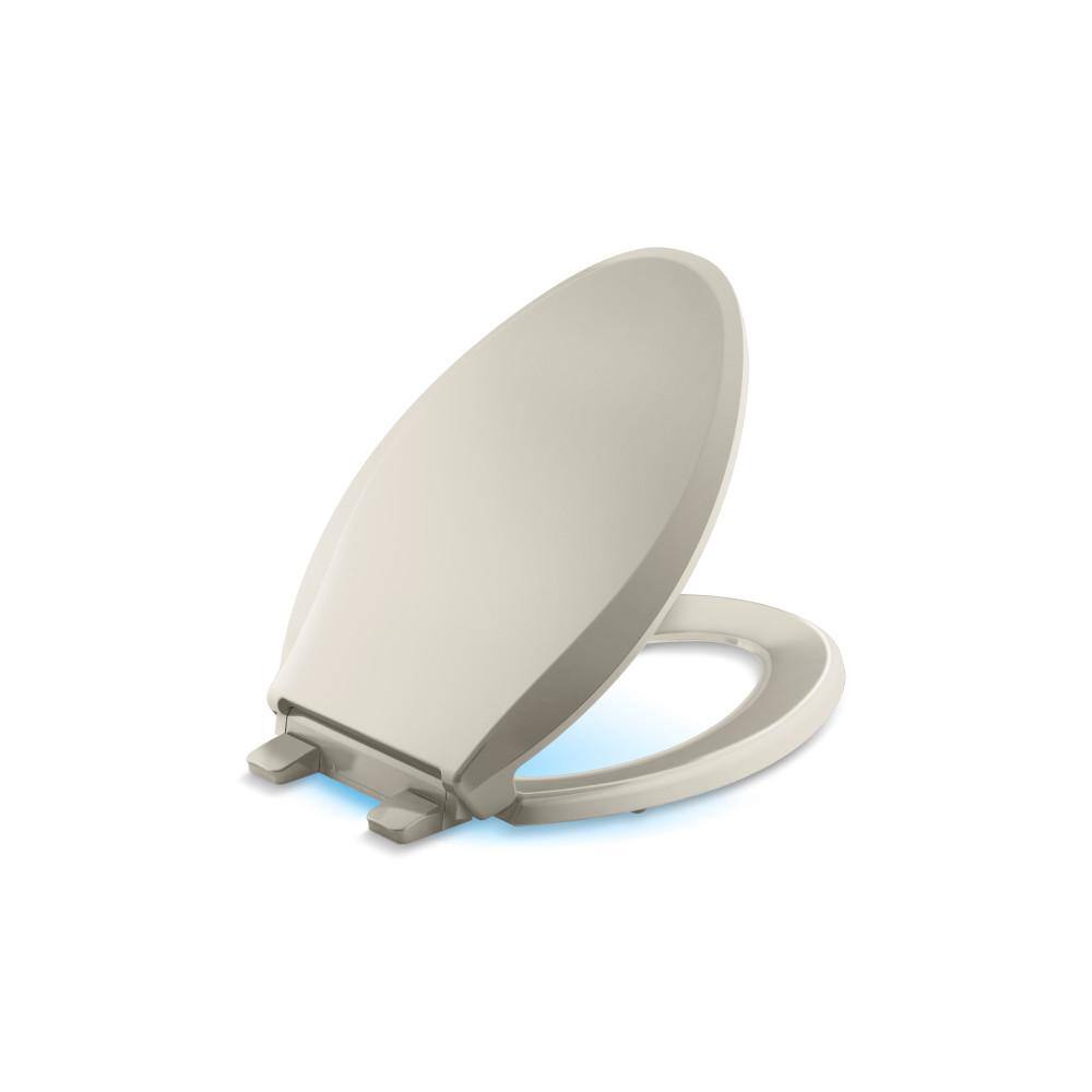 KOHLER Cachet Nightlight QuietClose Elongated Closed Front Toilet Seat