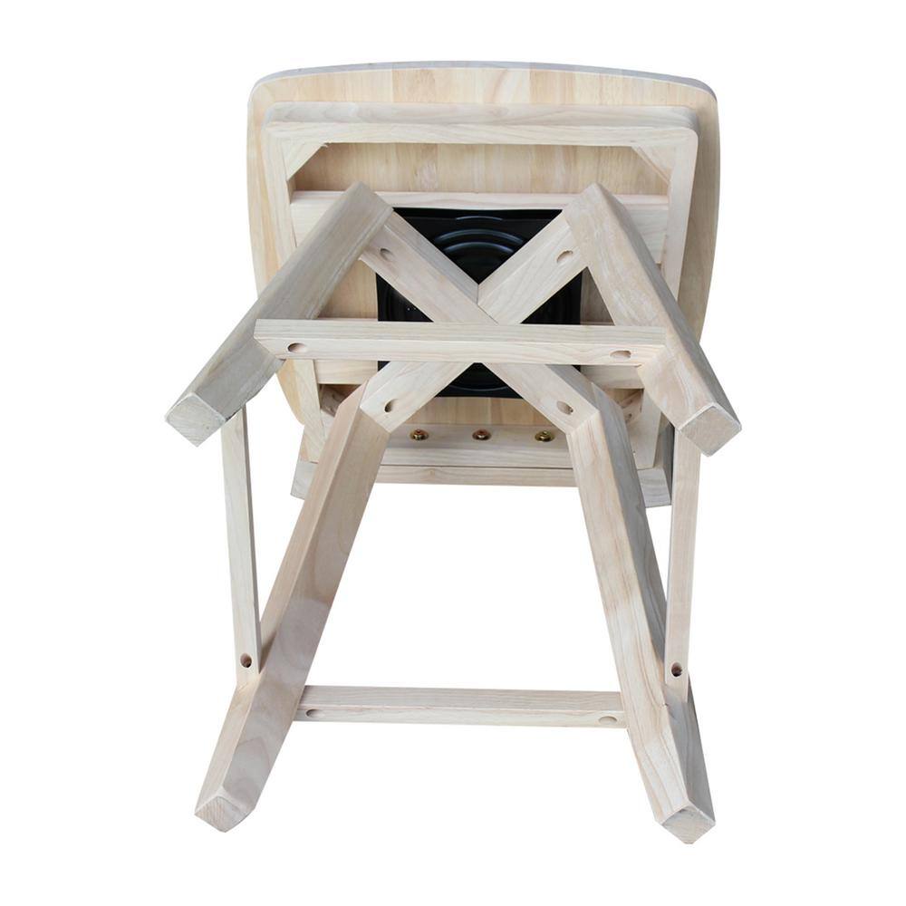 Brown Parawood Swivel Counter Stool, 24" Height