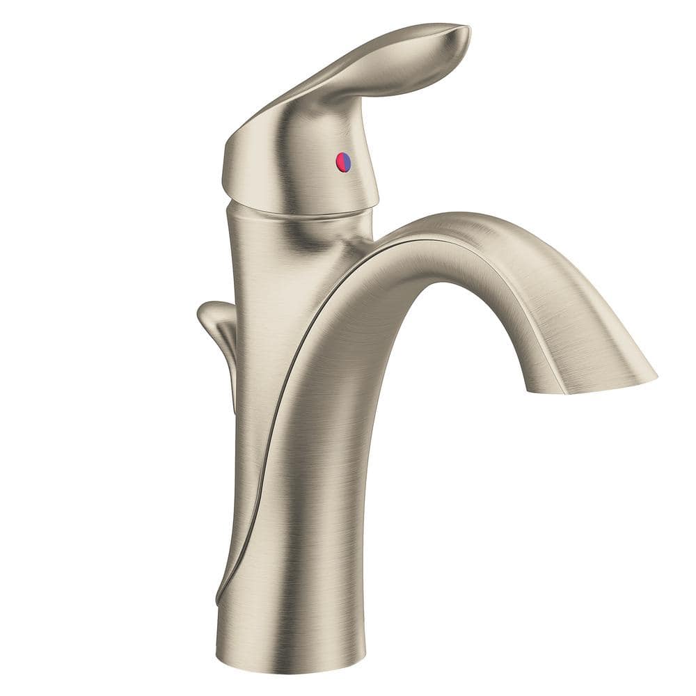 Eva Transitional Brushed Nickel Single-Handle Bathroom Faucet