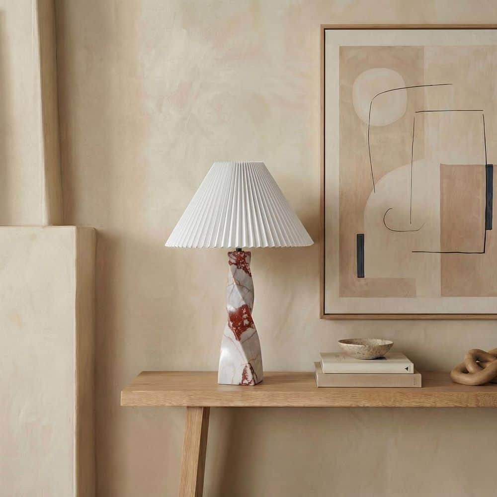 Mayalenn 29 in. Red/White Table Lamp for Living Room price history on PriceWatchPro