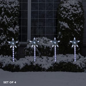 Holiday Decor Shooting Star Pathway with LED Lights, (4-Pack)