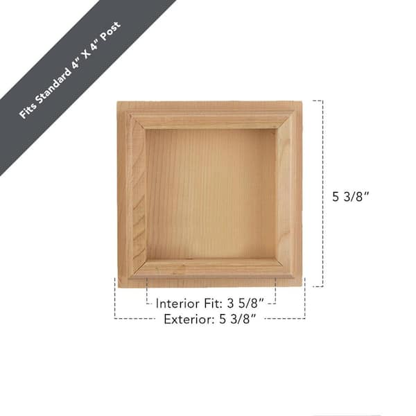 4 in. x 4 in. Hampton Flat Top Cedar Post Cap