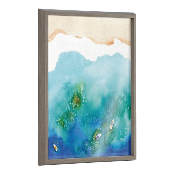 Kate and Laurel Blake "Voyage" by Janet Meinke-Lau Framed Glass Art Print 24 in. x 18 in.