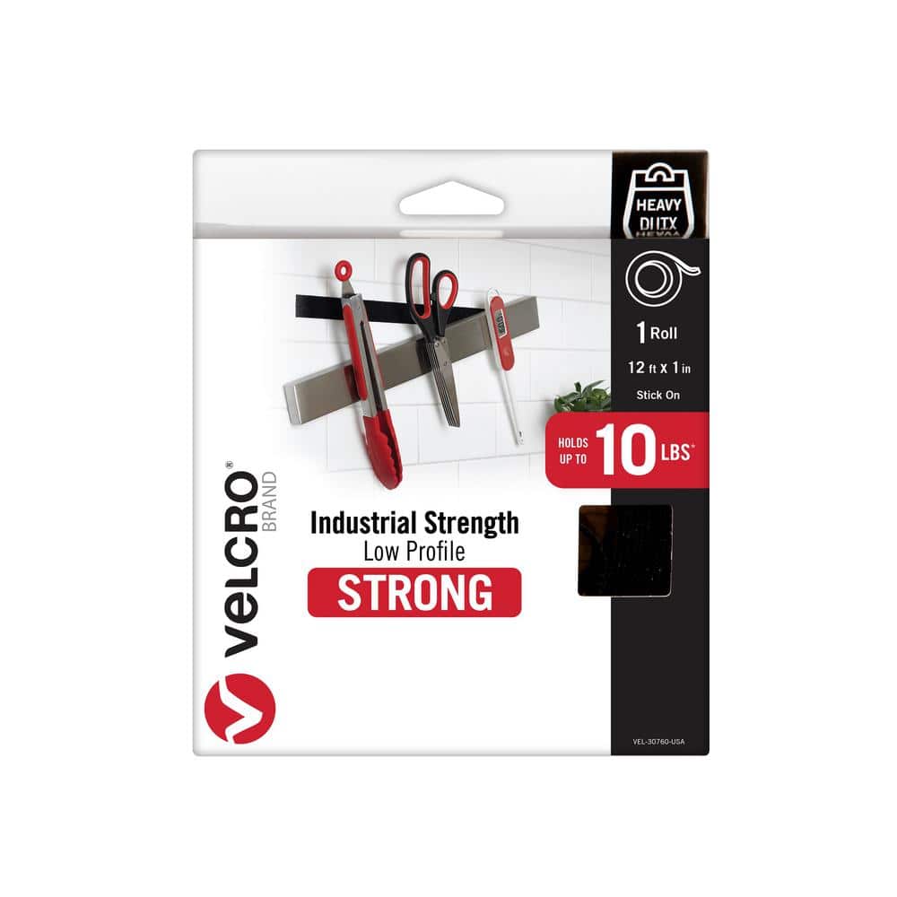 Velcro Brand Industrial Strength 12 ft x 1.5 in Tape Black 3/12 (Amz Only)