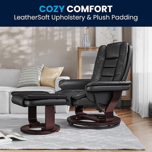 Flash Furniture Contemporary Black Leather Recliner and