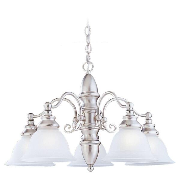 Generation Lighting Canterbury 5-Light Brushed Nickel Single Tier Chandelier-DISCONTINUED