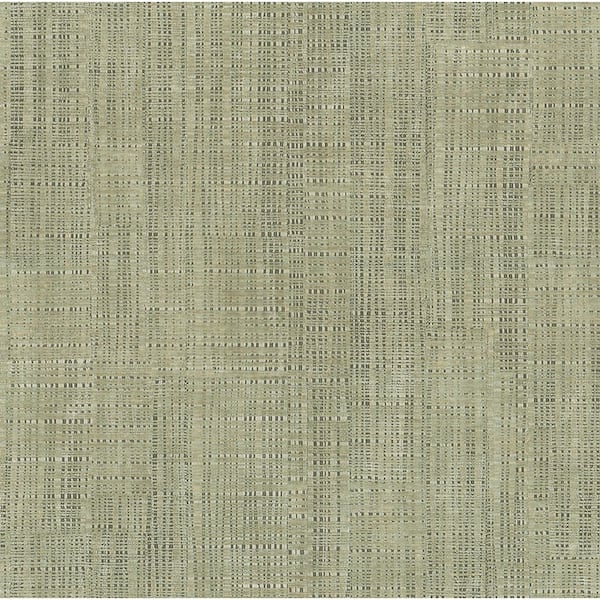 Advantage Green Rattan Weave Wallpaper Sample