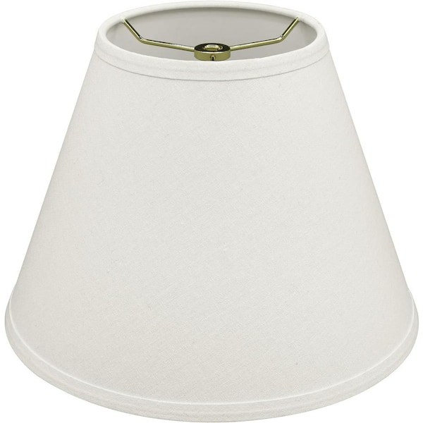 Aspen Creative Corporation Mix and Match 9 in. White Viscose Fabric Empire Lamp Shade with Spider Fitter