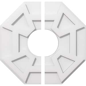 1 in. P X 6-1/4 in. C X 18 in. OD X 6 in. ID Logan Architectural Grade PVC Contemporary Ceiling Medallion, Two Piece