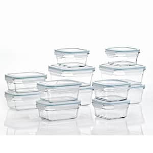 24-Piece Food Storage Containers Set Oven Microwave Safe Glass w/Lids
