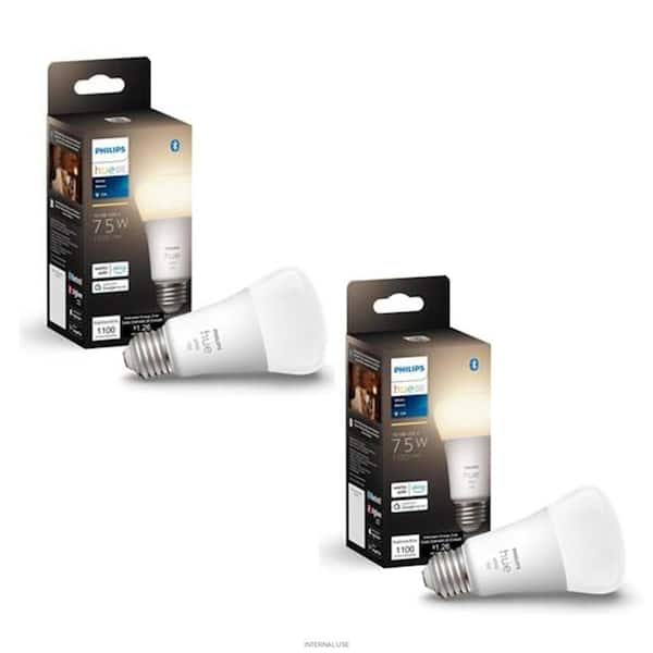 75-Watt Equivalent A19 Smart LED Soft White (2700K) Light Bulb with Bluetooth (2-Pack)