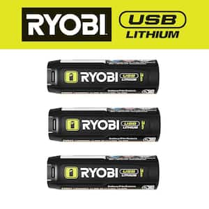 USB Lithium 3.0 Ah Lithium-Ion Rechargeable Battery (3-Pack)