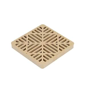 9 in. Square Catch Basin Drain Grate, Sand Plastic