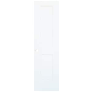 80 in. H x 18 in. W Colonial 2-Panel White Solid Wood Interior Door Slab