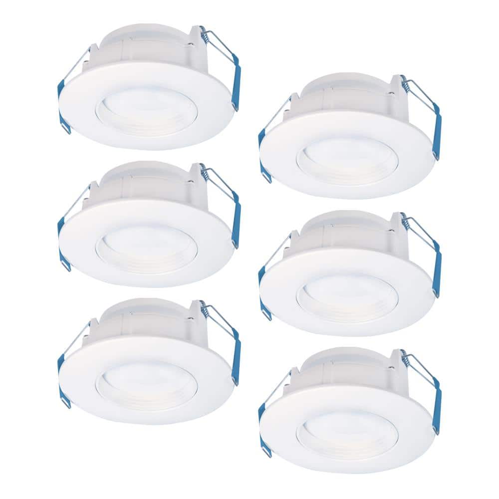 4 in. Selectable CCT Canless Integrated LED New Construction or Remodel Recessed Adjustable Gimbal Kit (6-Pack) price history on PriceWatchPro