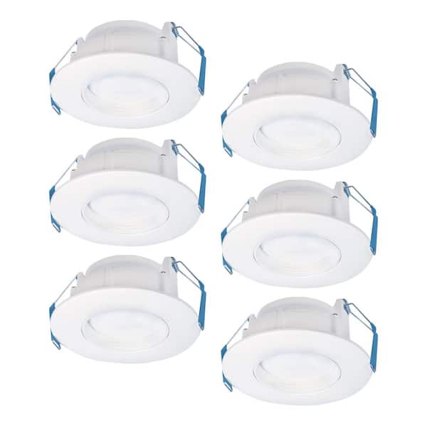 4 in. Selectable CCT Canless Integrated LED New Construction or Remodel Recessed Adjustable Gimbal Kit (6-Pack)
