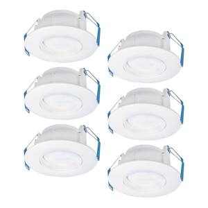 4 in. Selectable CCT Canless Integrated LED New Construction or Remodel Recessed Adjustable Gimbal Kit (6-Pack)