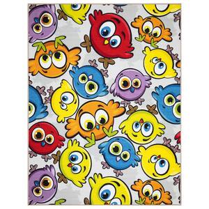Kid's Play Collection Non-Slip Rubberback Educational Colorful Birds 5x7 Kid's Area Rug, 5 ft. x 6 ft. 6 in., Multicolor