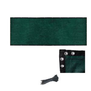 Green 4 ft. x 50 ft. Balcony and Fence Privacy Mesh Screening WITH 90% Shade Rating-170 GSM Polyethylene Fabric