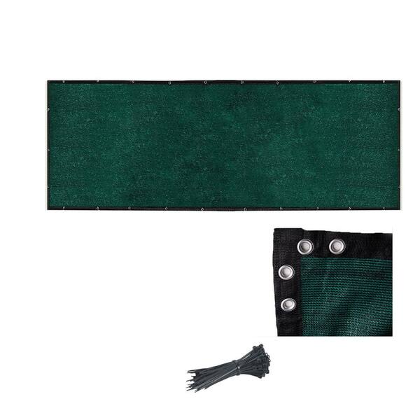 Tidoin Green 4 ft. x 50 ft. Balcony and Fence Privacy Mesh Screening WITH 90% Shade Rating-170 GSM Polyethylene Fabric