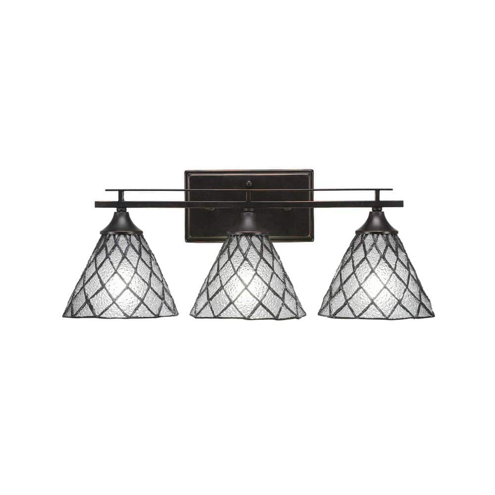 Ontario 21.75 in. 3-Light Dark Granite Vanity Light