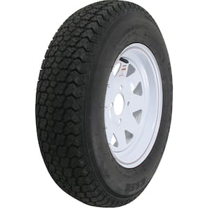 ST215/75D-14 K550 BIAS 1870 lb. Load Capacity White with Stripe 14 in. Bias Tire and Wheel Assembly