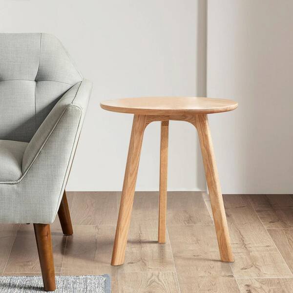 Tatayosi Round Wooden Small End Table Side Table Coffee Tatayosi Round Wooden Small End Table Side Table Coffee