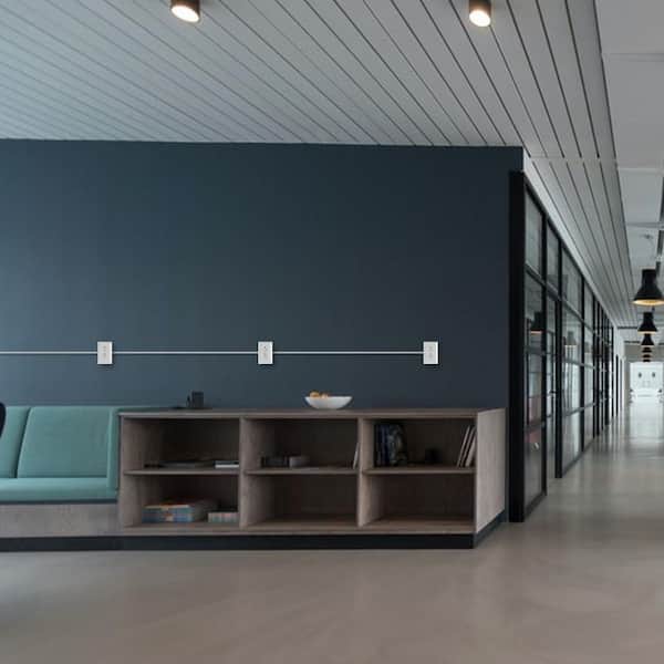 Wiremold 500 and 700 Series Metal Raceway 1-3/8 in. Deep 1-Gang Electrical Switch/Receptacle Box, White