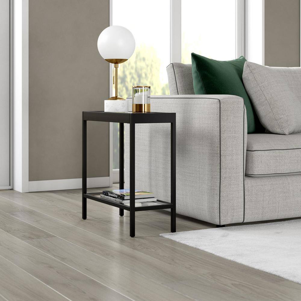 Alexis 24 in. Wide Blackened Bronze Rectangular Side Table - thumbnail 5