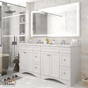 36 in. W x 22 in. D x 35.4 in. H Single Sink Bath Vanity in White with Top (2-Piece) and Mirror (1-Piece)