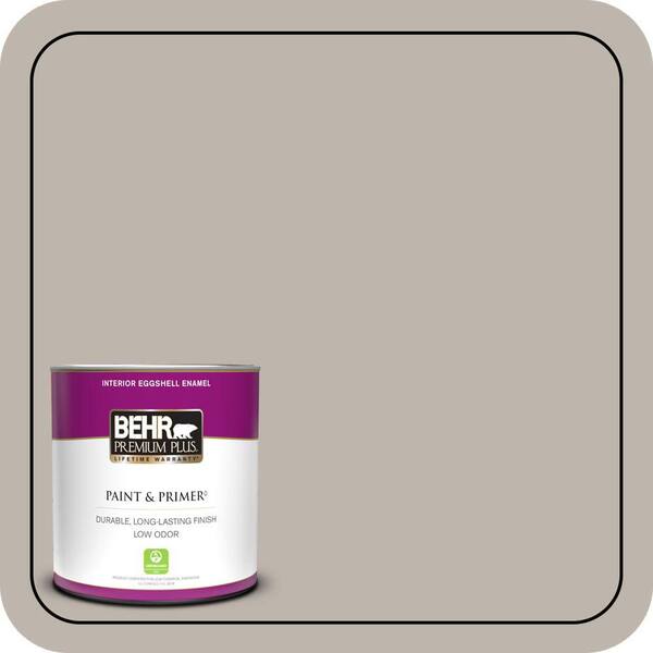 BEHR PREMIUM PLUS 1 qt. #PPU18-12 Graceful Gray Eggshell Enamel Low Odor Interior Paint & Primer