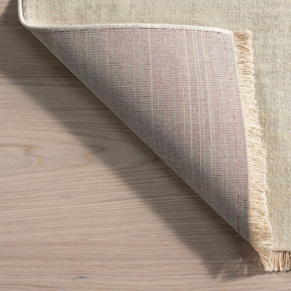 Handmade Red and Brown Synthetic Rectangular Area Rug 4' x 6'