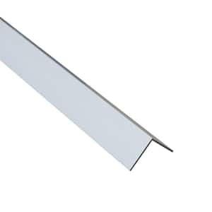 Novoescuadra Matt Silver 1 in. x 98-1/2 in. Aluminum Tile Edging Trim