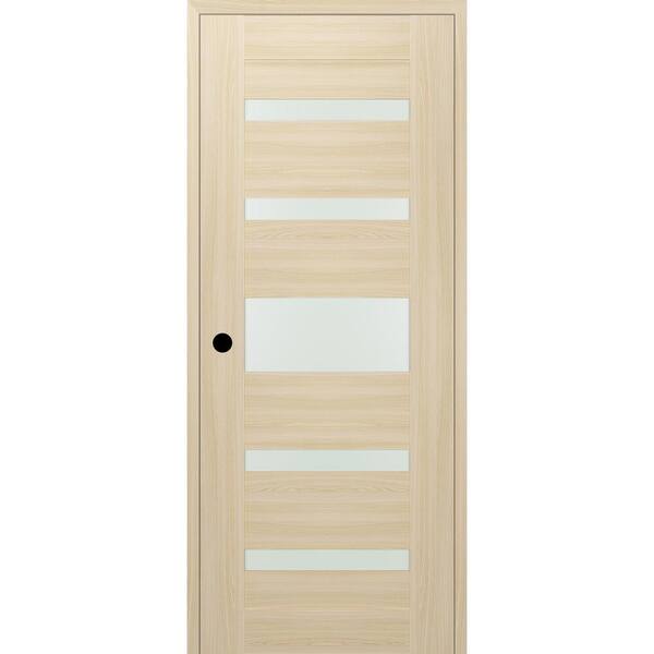 Belldinni Vona 07-05 DIY-Friendly 32 in. x 96 in. Right-Hand Frosted Glass Loire Ash Wood Composite Single Prehung Interior Door