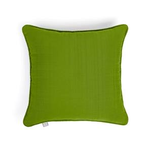 Sunrise Indoor/ Outdoor Green Corded Square Throw Pillow 18 in. x 18 in. (Set of 2)