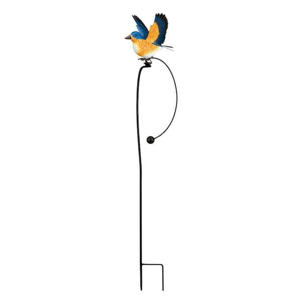 Regal Art & Gift Blue Bird Rocker Bird Stake 13098 - The Home Depot