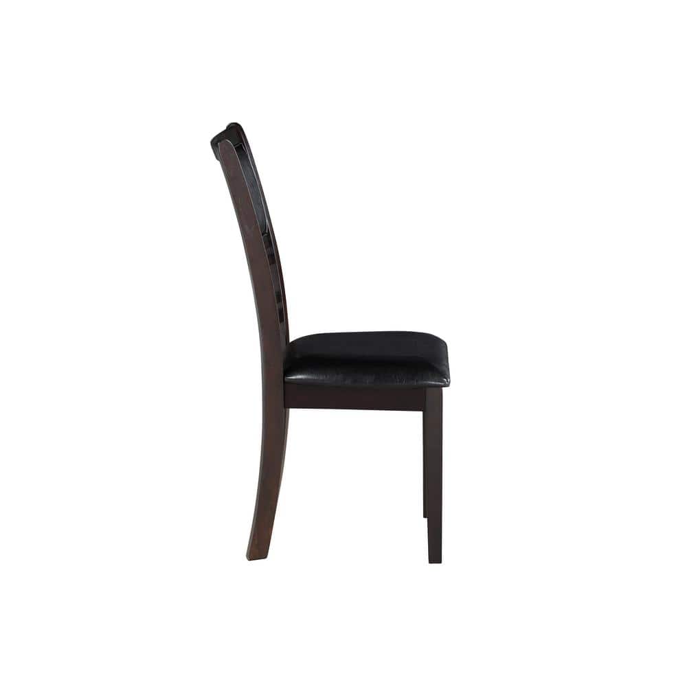 Ebony 48-Inch Rectangular Dining Table with 4 Chairs