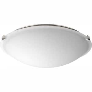 16 in. Dome Collection 24-Watt Brushed Nickel Integrated LED Flush Mount