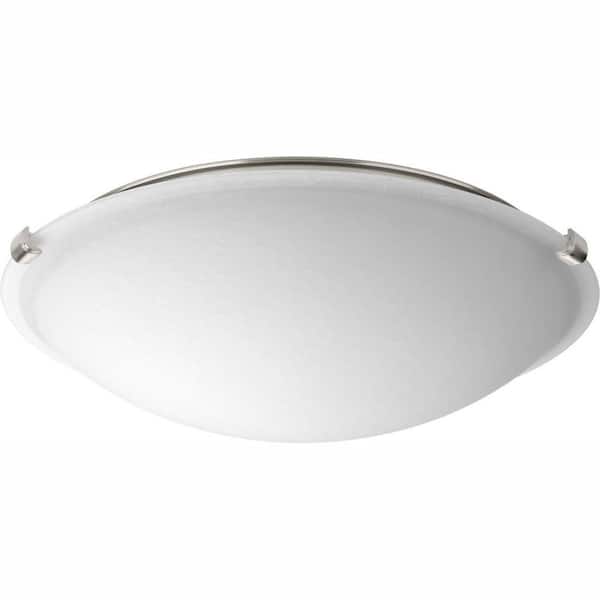 Progress Lighting 16 in. Dome Collection 24-Watt Brushed Nickel Integrated LED Flush Mount