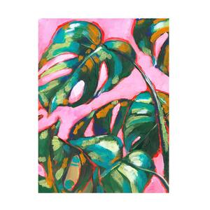 "Psychedelic Palms II" by Jennifer Paxton Parker Floater Frame Nature Wall Art 32 in. x 24 in.