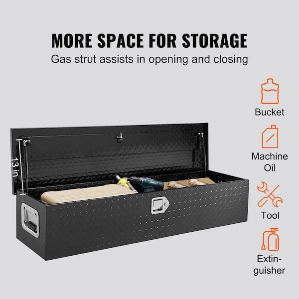 SKYSHALO Heavy Duty Aluminum Truck Bed Tool Box, Diamond