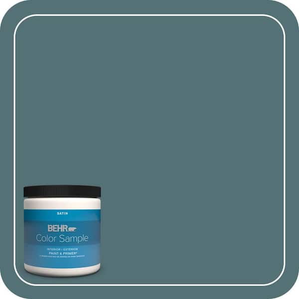 BEHR PREMIUM PLUS 8 oz. Home Decorators Collection #HDC-CL-22 Sophisticated Teal Satin Enamel Int./Ext. Paint & Primer Color Sample