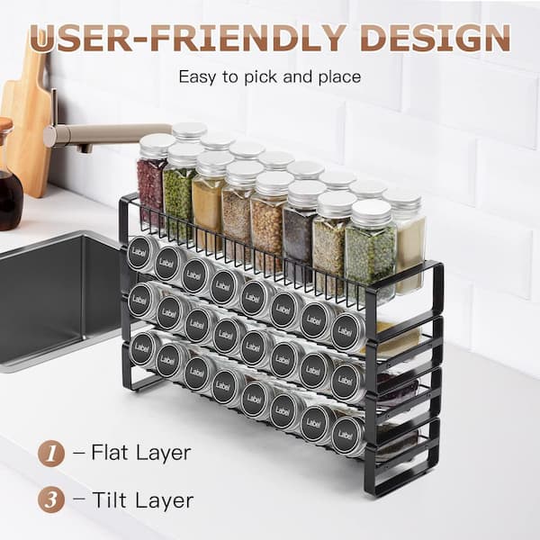 Wrought Iron Spice Rack Best 4 Tier Spice Rack Organizer Kitchen Panel