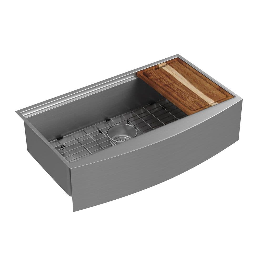 Santa Cruz 31 in. Farmhouse/Apron Single Bowl 16 Gauge Brushed Stainless Steel Kitchen Sink with Accessories price history on PriceWatchPro
