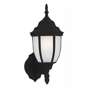 Bakersville 1-Light Black Outdoor 15.5 in. Wall Lantern Sconce