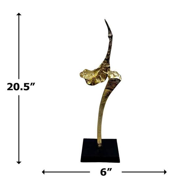 castellousa Gold 20.5 in. x 6 in. Decorative Handmade Aluminum