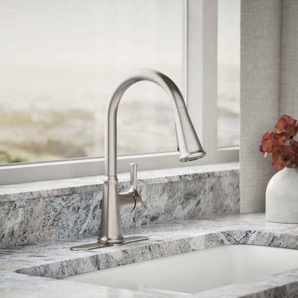 Tyne Single-Handle Pull-Down Sprayer Kitchen Faucet in Vibrant Stainless